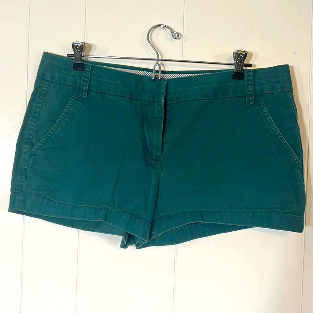 Emerald green khaki J Crew shorts